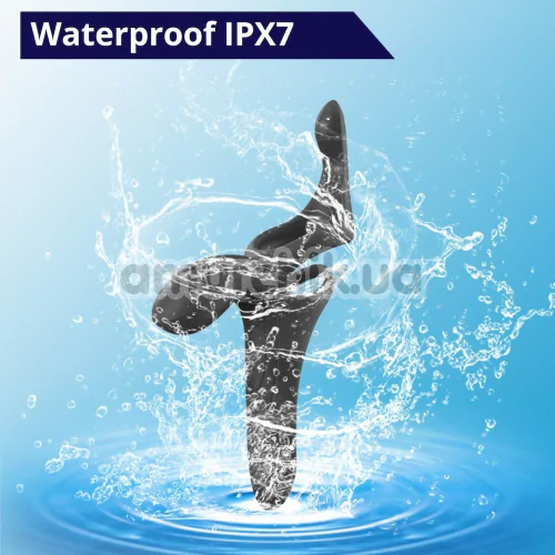 Насадка на пенис с вибрацией Men's Play Vibrating Cock Ring With Clitoral & Taint Stimulation B11, черная