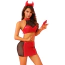 Костюм дьяволицы JSY Sexy Lingerie 8317, красный: юбка + топ + ободок + стек - Фото №1