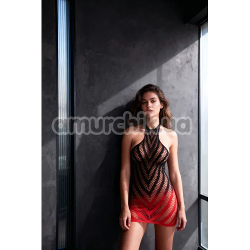 Сукня Passion Free Your Senses BS117, чорно-червона