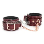 Фиксаторы для рук Liebe Seele Wine Red Leather Handcuffs with Rose Gold Hardware, бордовые - Фото №1