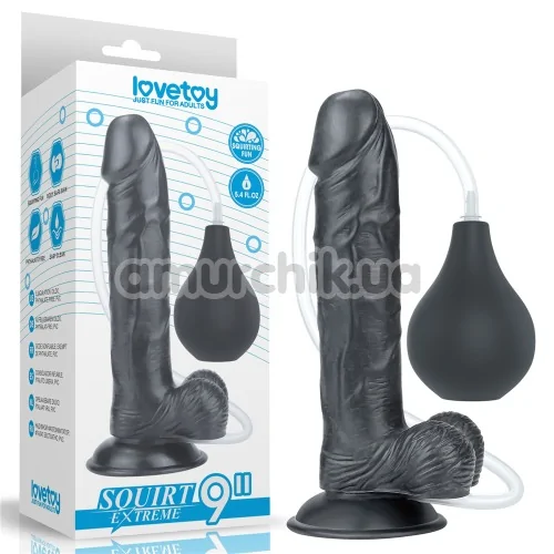 Фаллоимитатор с эякуляцией Squirt Extreme 9, черный