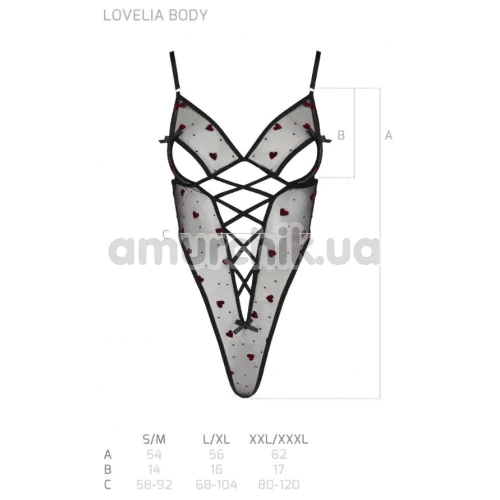 Боди Passion Free Your Senses Lovelia, черное