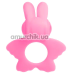 Виброкольцо для члена Adam & Eve Silicone Butterfly Couple's Ring, розовое - Фото №1