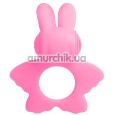 Віброкільце для члена Adam & Eve Silicone Butterfly Couple's Ring, рожеве - Фото №1
