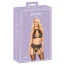 Комплект Kissable Lace Lingerie Set, чорний: топ + трусики-стрінги + пояс для панчіх - Фото №5