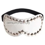 Маска на очі з заклепками sLash Style Leather Mask, біла - Фото №1