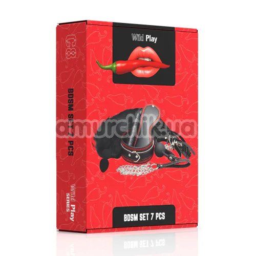 Бондажный набор Wild Play BDSM Set 7 Pcs С8, черный