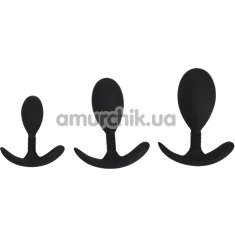 Набір з 3 анальних пробок Black Mont Anal Trainer Kit 3 Pieces Set, чорний - Фото №1
