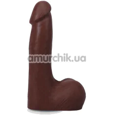 Фалоімітатор Doc Johnson The Realistic Cock With Balls 7, коричневий - Фото №1