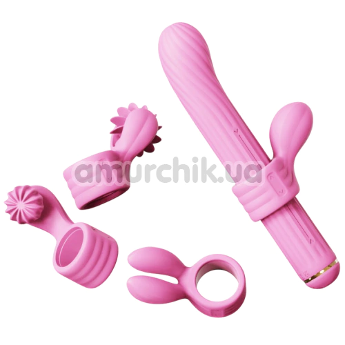 Вибратор для точки G с насадками Otouch Magic Stick S1 Plus, розовый - Фото №1