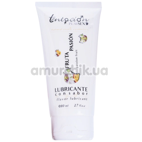 Оральный лубрикант Tentacion Playsex Fruta Pasion - маракуйя, 80 мл - Фото №1