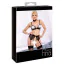 Комплект Abierta Fina Velvet Bra Set черный: бюстгальтер + пояс для чулок + трусики-стринги - Фото №9
