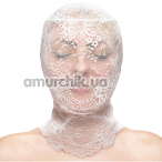 Маска Fetish & Fashion Lace Hood, белая - Фото №1