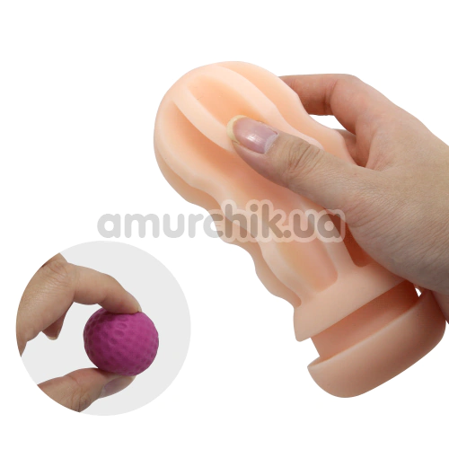 Мастурбатор Pretty Love Vacuum Cup Masturbator Flora, тілесний