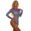 Боді Star Night Ocean Fishnet Bodysuit, фіолетово-блакитне - Фото №1