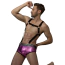 Комплект мужской JSY Sexy Lingerie 2321, черно-розовый: портупея + трусы - Фото №4