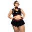Костюм школярки JSY Sexy Lingerie P61112, чорний: спідниця + топ + чокер + стрічка для волосся - Фото №3