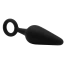 Анальна пробка Alume Silicone Teardrop Anal Plug With Ring L, чорна - Фото №2