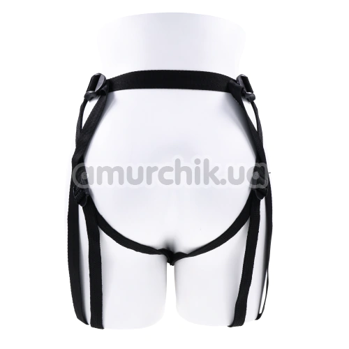 Трусики для страпона с вибрацией Sportsheets Hidden Pocket Strap On With Remote Control Vibrator, черные