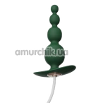 Анальная пробка Qingnan No.8 Mini Vibrating Anal Beads, зеленая - Фото №1