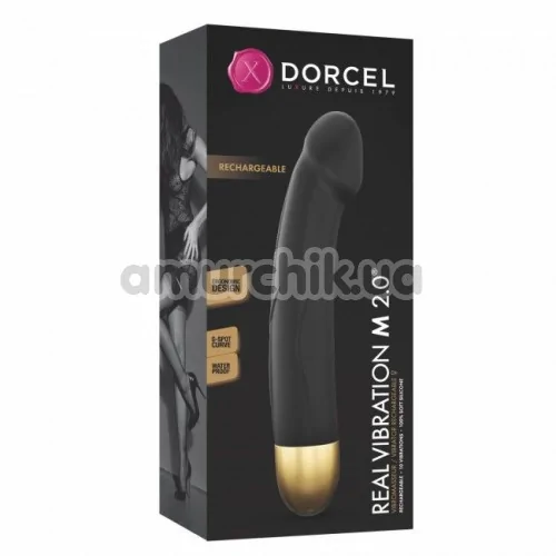 Вибратор для точки G Dorcel Real Vibration 2.0 М, черный