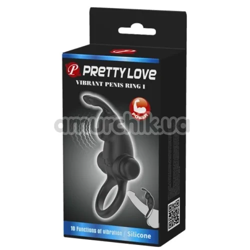 Виброкольцо Pretty Love Vibrant Penis Ring I, черное