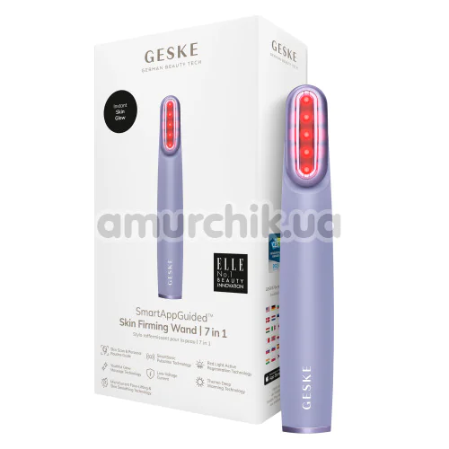 Ліфтинг-масажер для обличчя з поворотною голівкою Geske Skin Firming Wand 7 in 1, бузковий