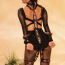 Бондажний набір Lockink The Flowering Serpent Leather Bondage Restraint Set 12PC, чорний - Фото №19