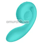 Вибратор для клитора и точки G Snail Vibe Gizi, бирюзовый - Фото №1