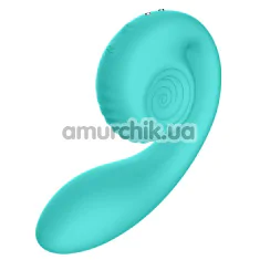 Вибратор для клитора и точки G Snail Vibe Gizi, бирюзовый - Фото №1