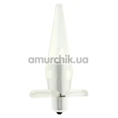 Анальная пробка с вибрацией Power Buttplug, прозрачная - Фото №1