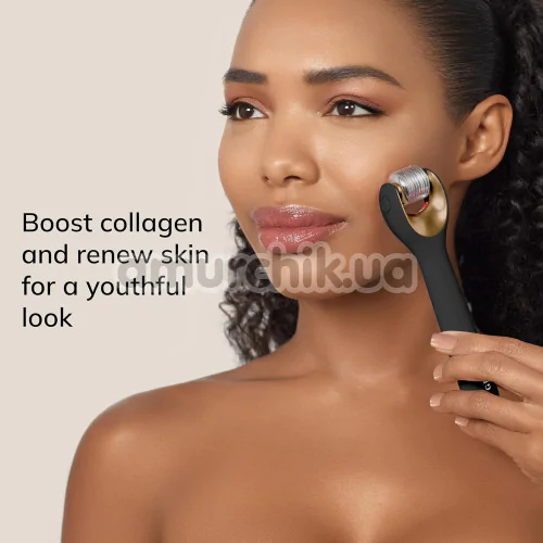 Масажер-ролер для обличчя з мікроголками Geske MicroNeedle Face Roller 9 in 1, сірий