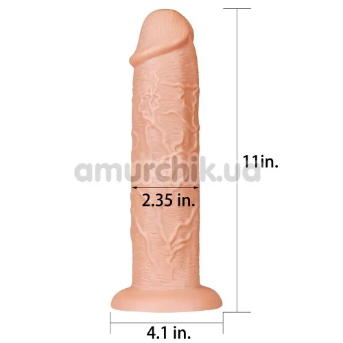 Фаллоимитатор Realistic Long Dildo 11, телесный