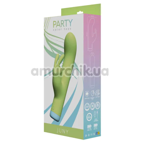Вибратор Party Color Toys Juny, салатовый