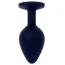 Анальна пробка із рожевим кристалом Exclusivity Jewellery Silicon Plug M, чорна - Фото №6