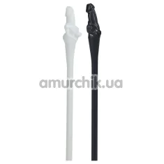 Трубочки для напоїв Dickheads Couples Straws - чорно-білі, 2 шт - Фото №1