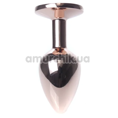 Анальная пробка со светло-розовым кристаллом Exclusivity Jewellery Red Gold Plug, золотая