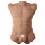 Фаллоимитатор с мужским торсом SilexD Apollo Male Torso L, светло-коричневый - Фото №7