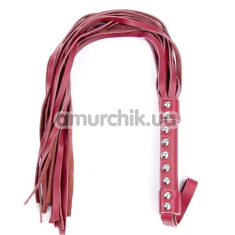 Флогер DS Fetish Leather Flogger Suede 00121 L, червоний - Фото №1