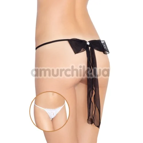 Трусики-стринги женские G-String черные (модель 2386)