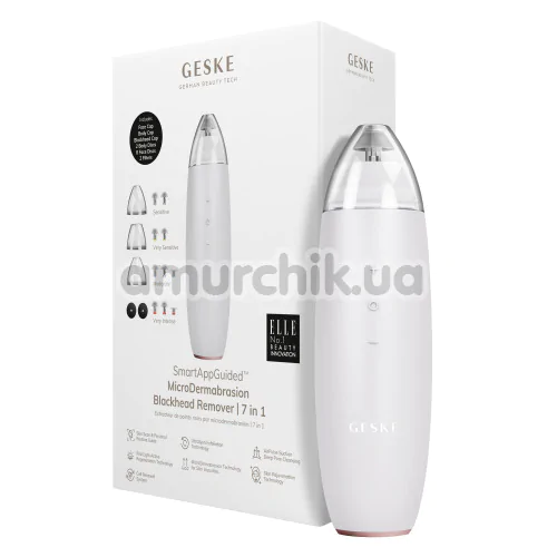 Микродермабразионное устройство для удаления черных точек Geske MicroDermabrasion Blackhead Remover 7 in 1, кремовое