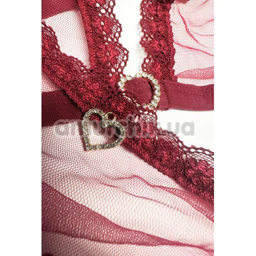 Комплект Passion Free Your Senses Belissana Set, червоний: бюстгальтер + трусики-стрінги