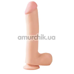 Фаллоимитатор Basix Rubber Works 10 Dong With Suction Cup, телесный - Фото №1