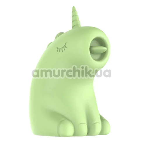 Симулятор орального сексу для жінок з вібрацією Univibe Sexy Unicorn, салатовий