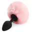 Анальная пробка с розовым хвостиком Art Of Sex Silicone Butt Plug Rabbit Tail M, черная - Фото №1