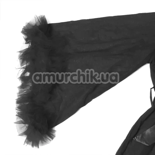 Пеньюар Star Night Sensual Ruffle Night Robe, чорний