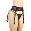 Комплект Star Night Lace Garter Belt, чорний: пояс для панчіх + трусики-стрінги - Фото №3