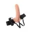 Полый страпон с вибрацией 8 Inch Vibrating Hollow Strap-On, телесный - Фото №2