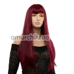Перука Fetish Hair Long Wig With Straight Bangs, бордова - Фото №1