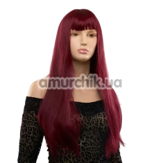Перука Fetish Hair Long Wig With Straight Bangs, бордова - Фото №1